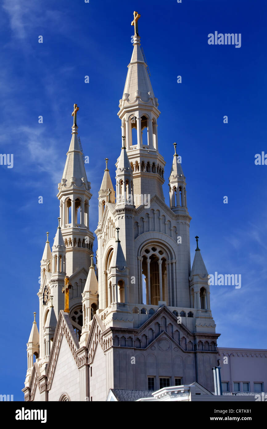 Saint Peter and Paul Catholic Church Steeples San Francisco California