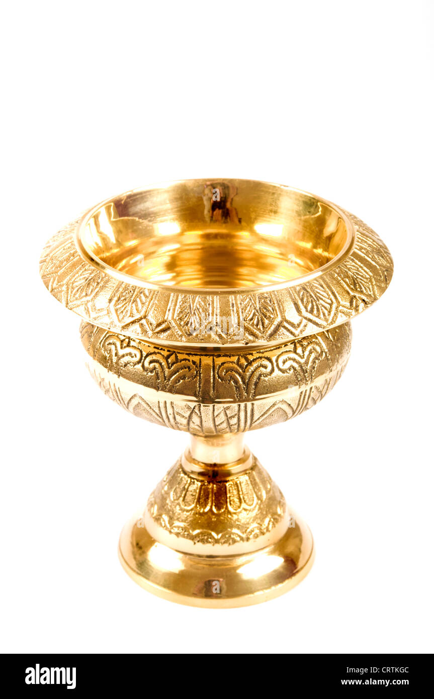 medieval golden chalice Stock Photo