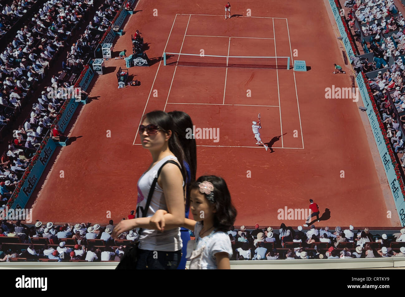 Roland Garros tennis PR event at The Place, Beijing, China. Stock Photo