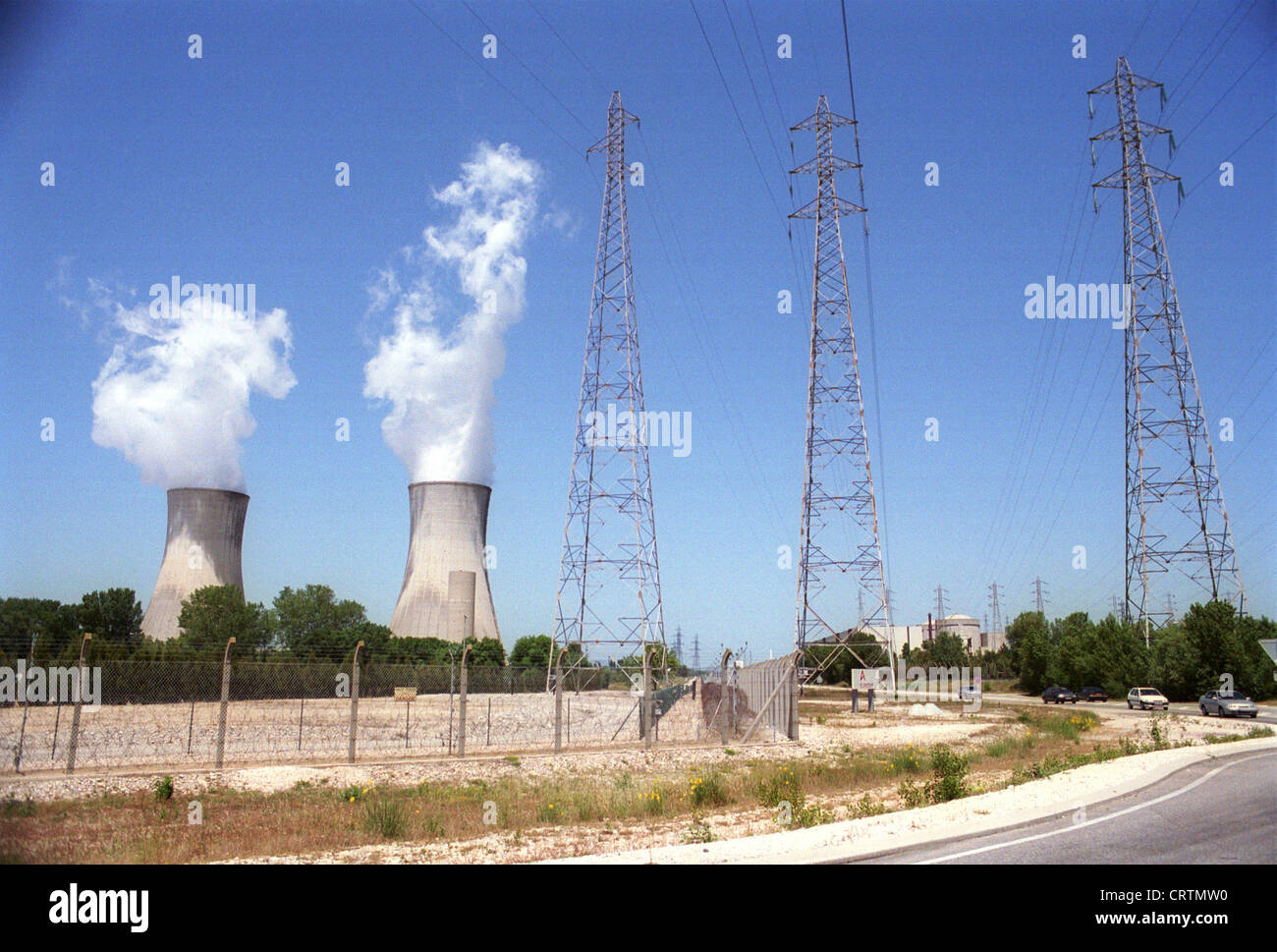 Nuclear power plant of E.D.F. on the grounds of the nuclear plant Tricastin  Stock Photo - Alamy