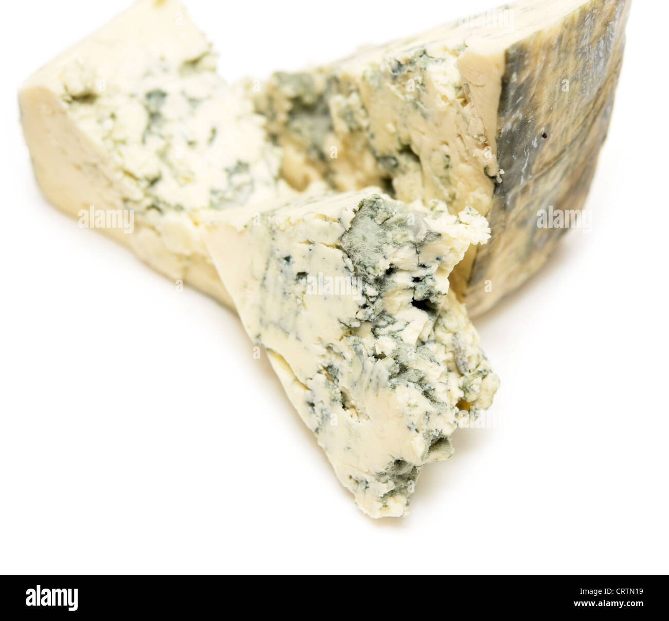 blue cheese isolated on white Stock Photo