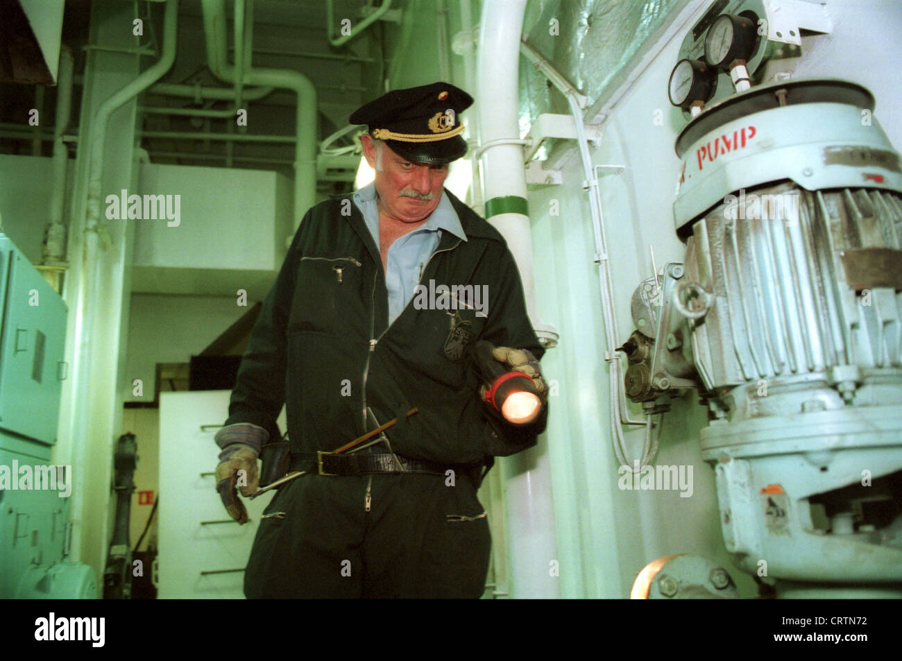 A customs officer of the Black-speed at work, Hamburg Stock Photo