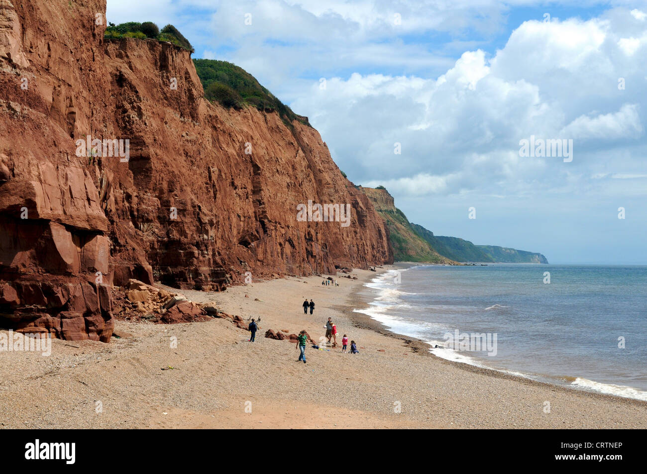 Cliff's at Sidmouth Stock Photo