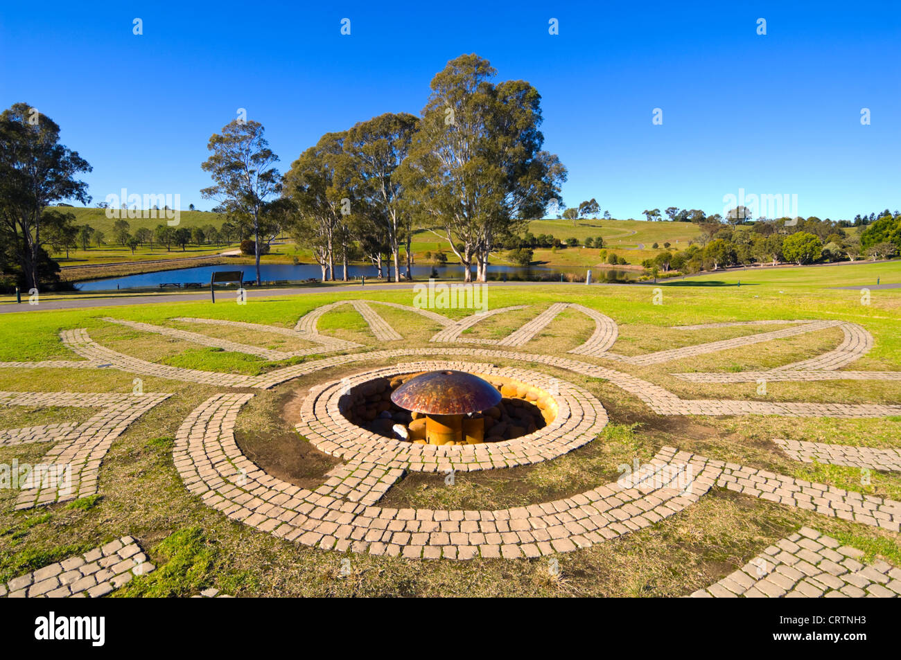 Federation Maze, Australian Botanic Garden, Mount Annan, near Sydney, New South Wales, Australia Stock Photo