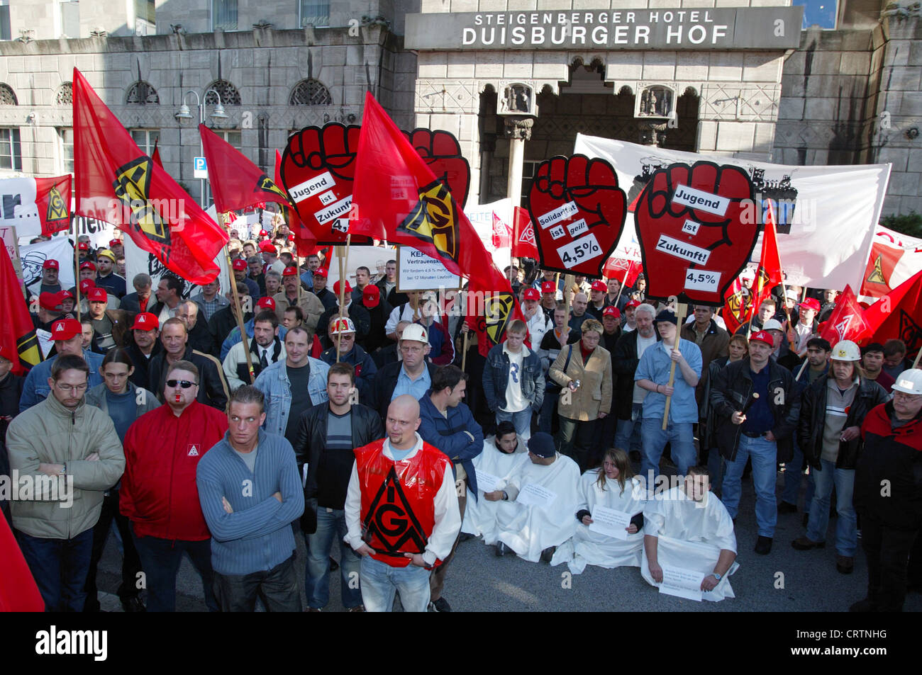 IG Metall rally in Duisburg Stock Photo