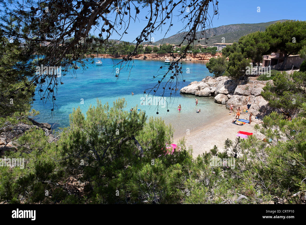 Punta Negra beach. Calvia. Mallorca Island. Spain Stock Photo