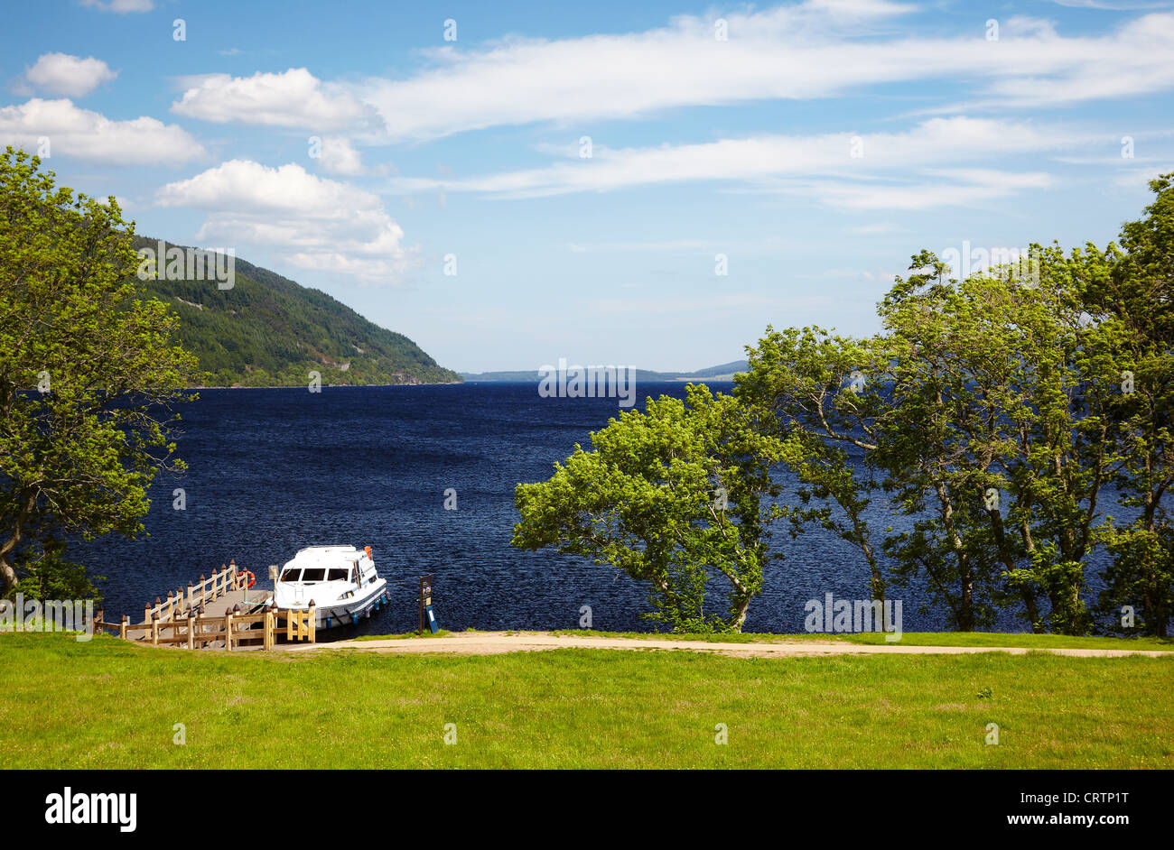 planked footway on Loch Ness Stock Photo