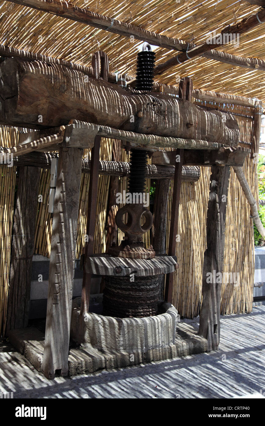 Antique olive press used for the production of olive oil, Sorrento, Italy Stock Photo Alamy
