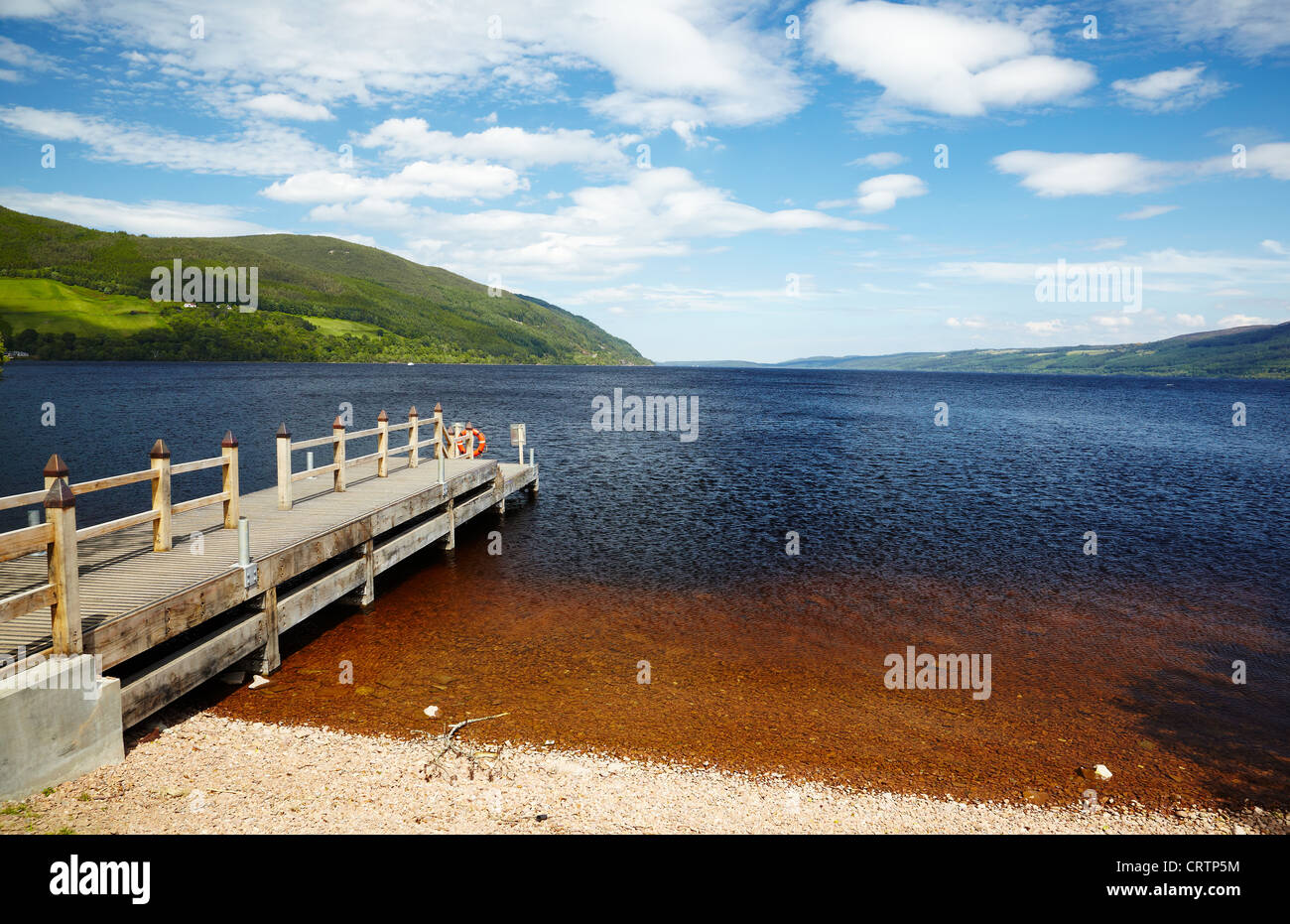 planked footway on Loch Ness Stock Photo