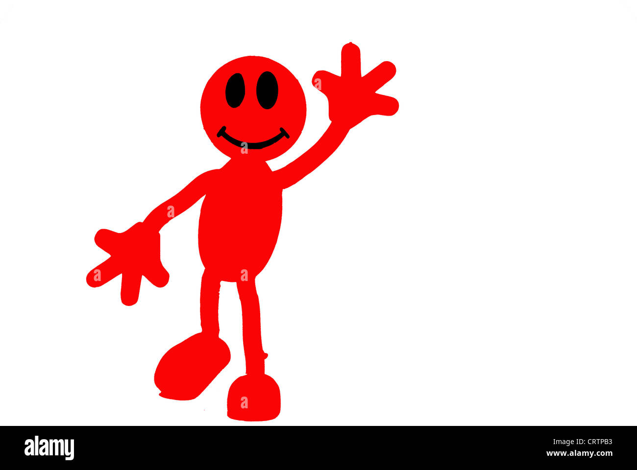 Red little man down someone Stock Photo