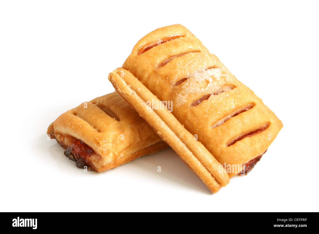 Puff pastry with jam Stock Photo