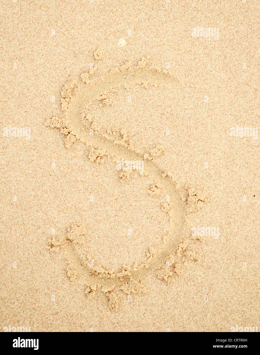 s letter written in the sand Stock Photo - Alamy