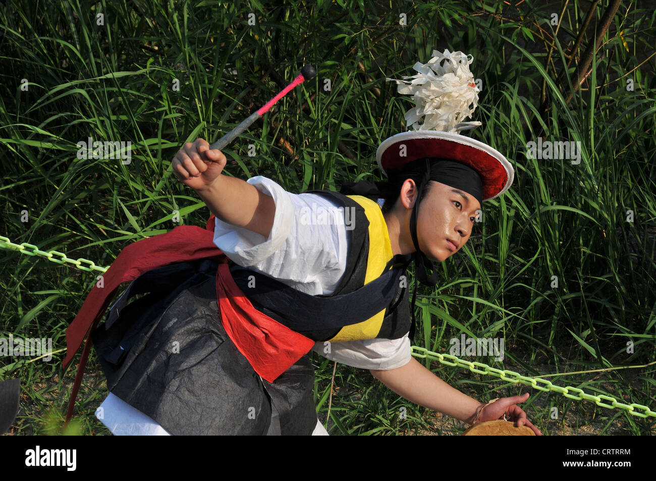 folklore dancer Seoul South Korea Asia Stock Photo