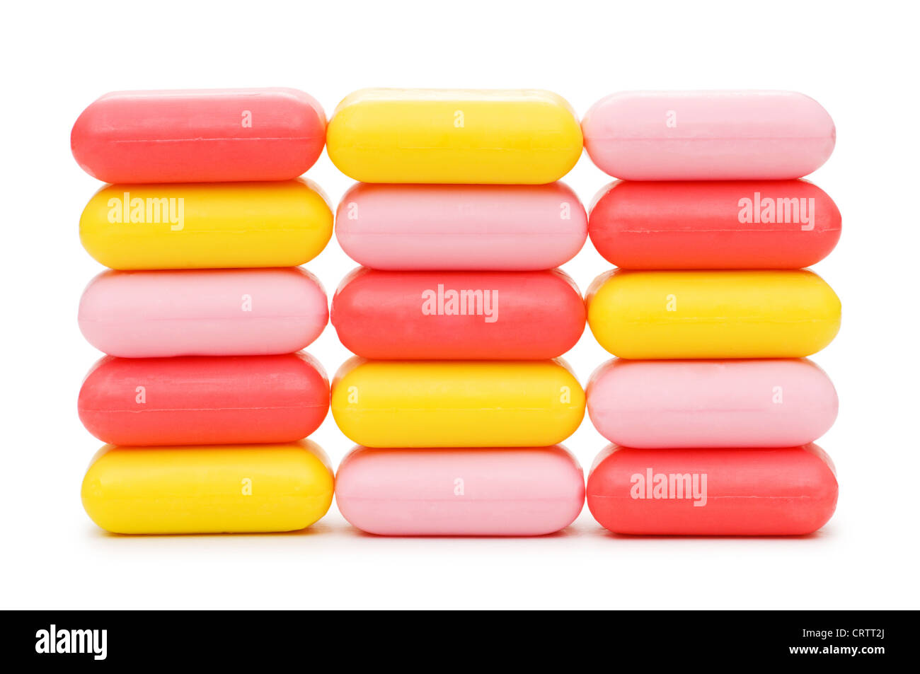 Stack of soap isolated on the white Stock Photo - Alamy