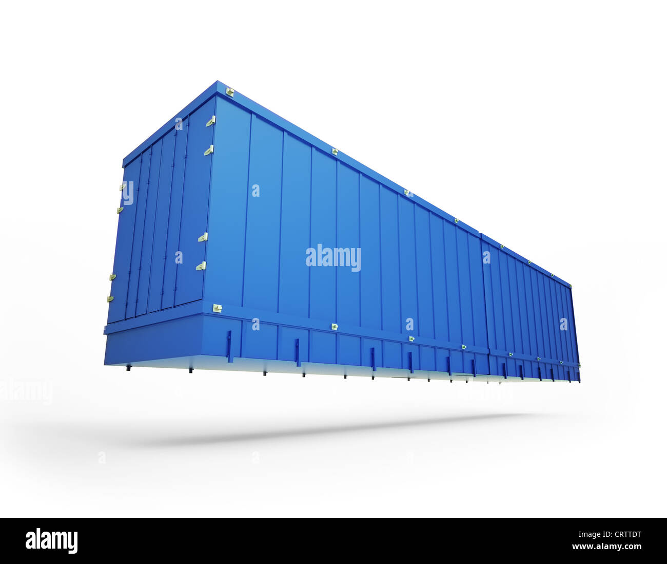 Blue shipping container Stock Photo Alamy