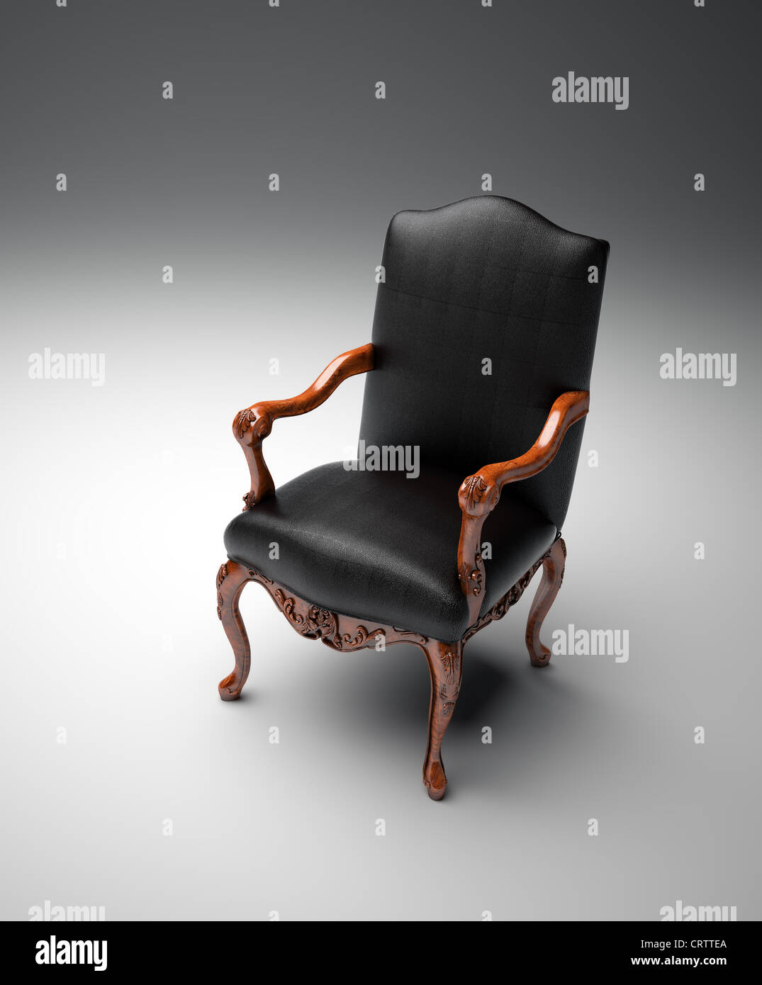 Black leather armchair hi-res stock photography and images - Alamy