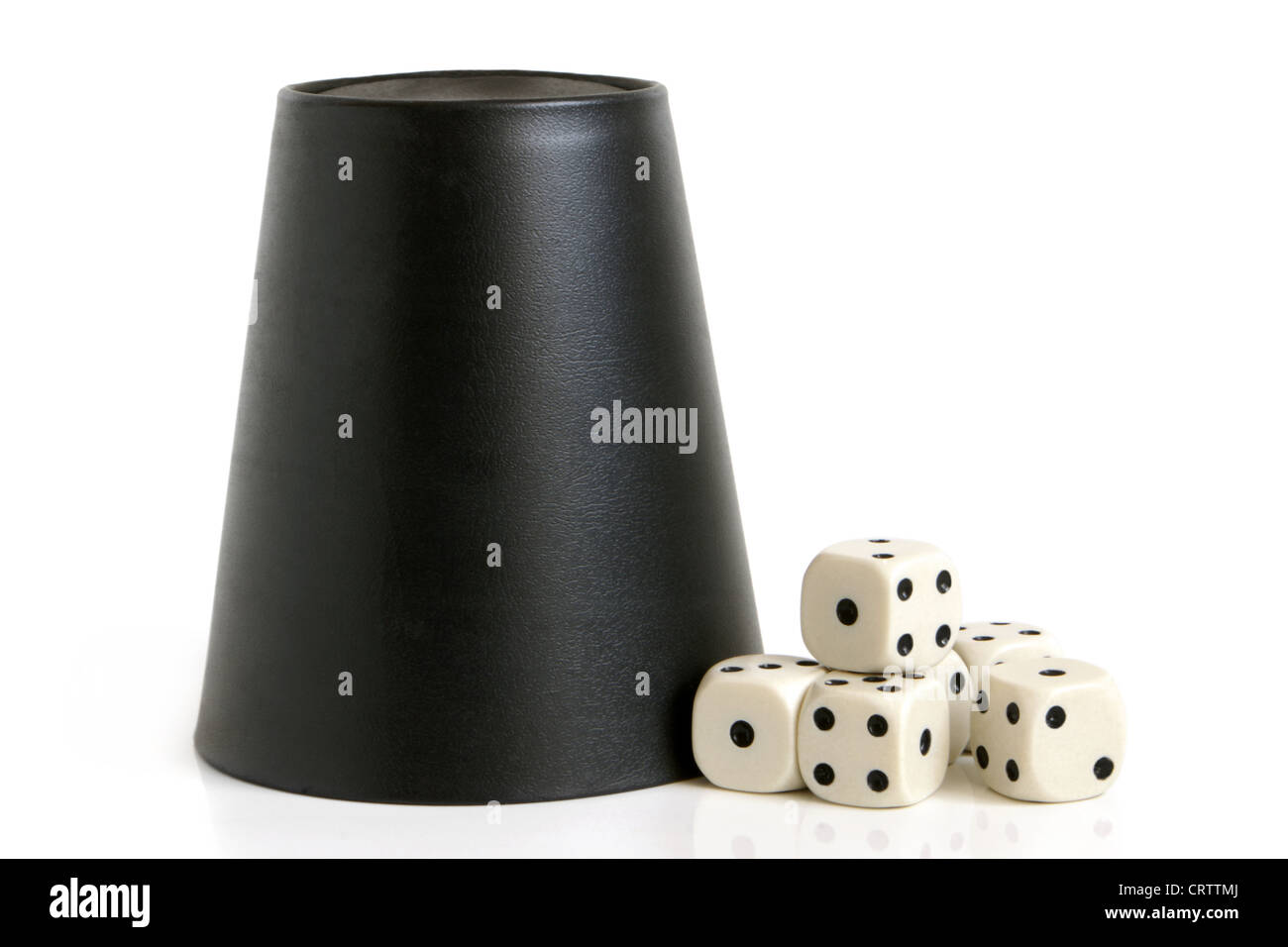 Dice cup and dice Stock Photo Alamy