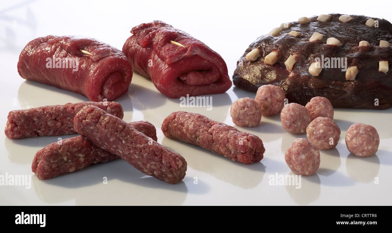 Various types of meat Stock Photo Alamy
