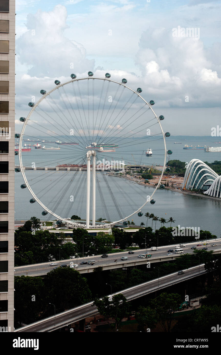 The Singapore Flyer, an observation wheel Stock Photo