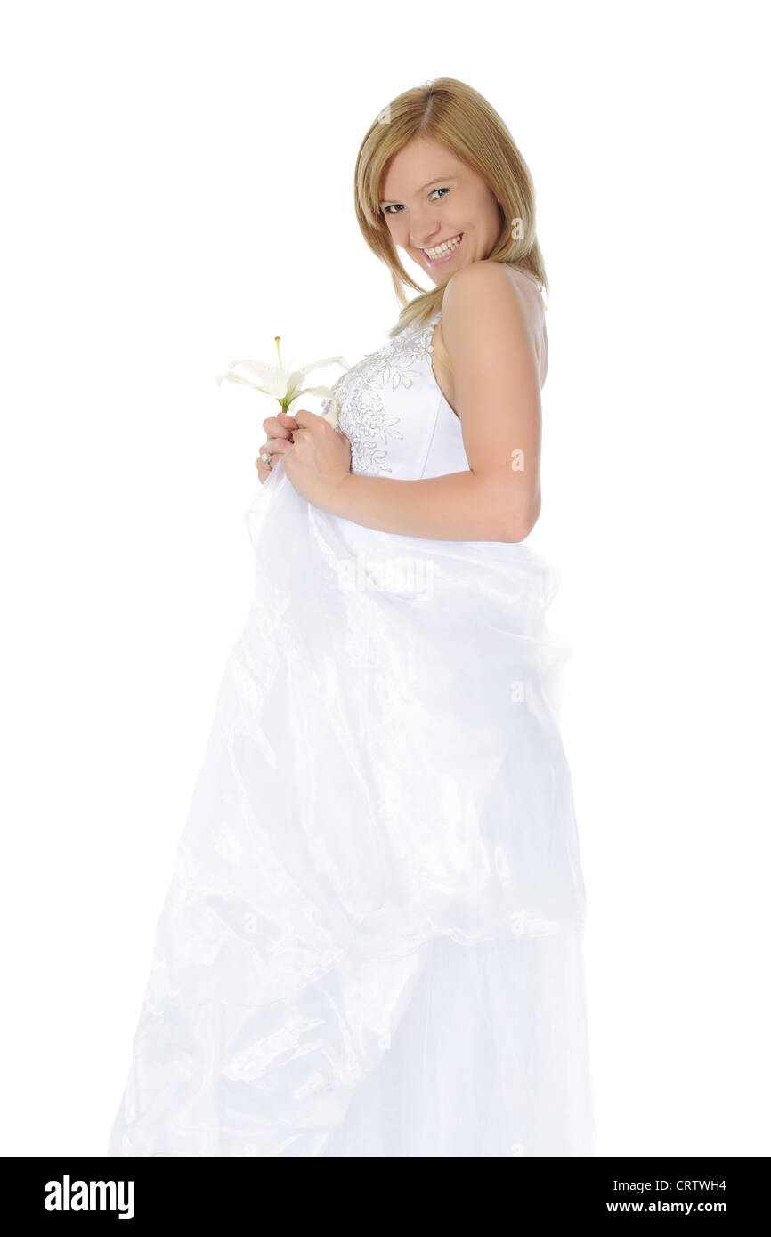 bride with a bouquet Stock Photo - Alamy