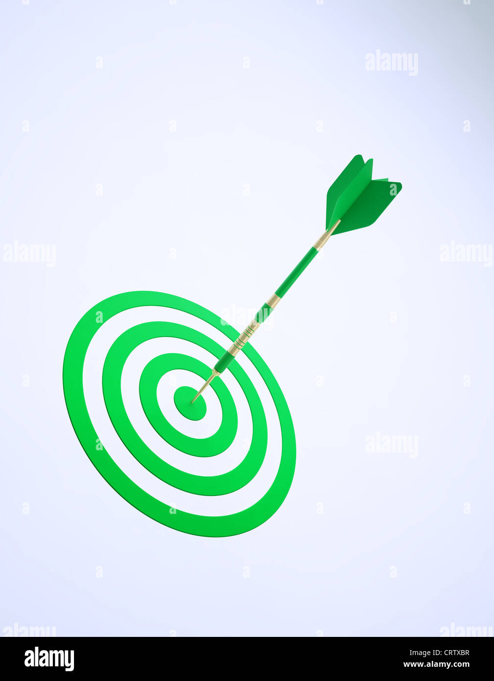 A green dart on an abstract dartboard Stock Photo Alamy