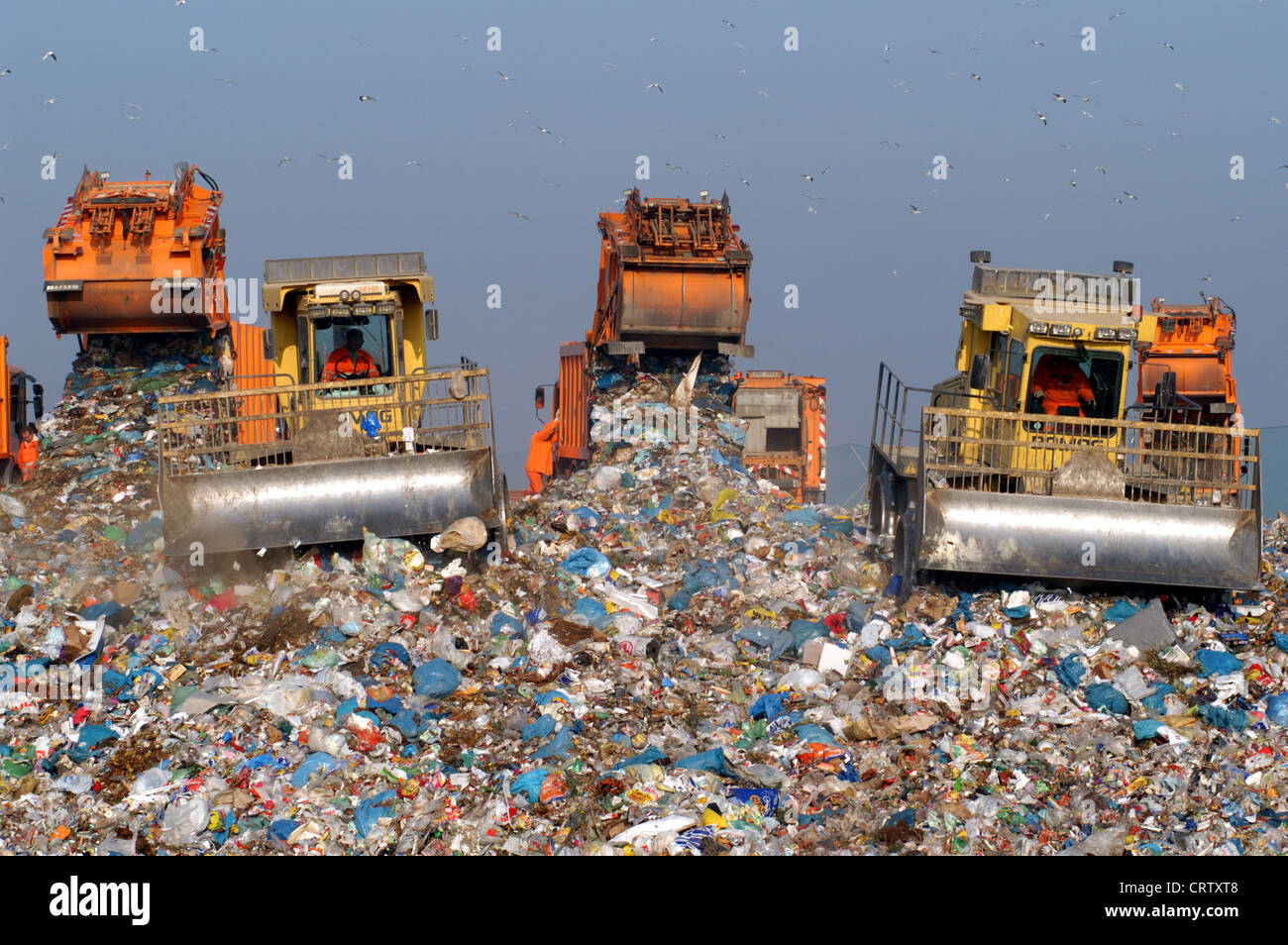 Landfill the BSR near Berlin Stock Photo Alamy