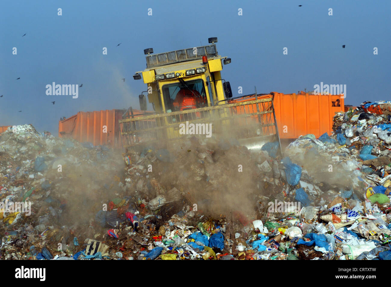Landfill the BSR near Berlin Stock Photo Alamy