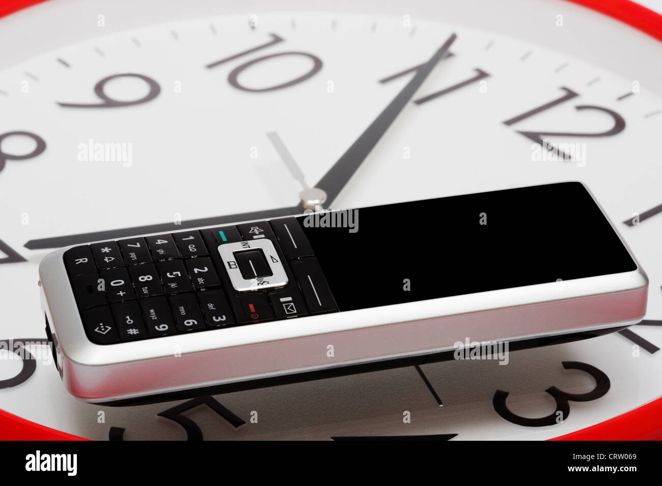 phone and clock Stock Photo Alamy