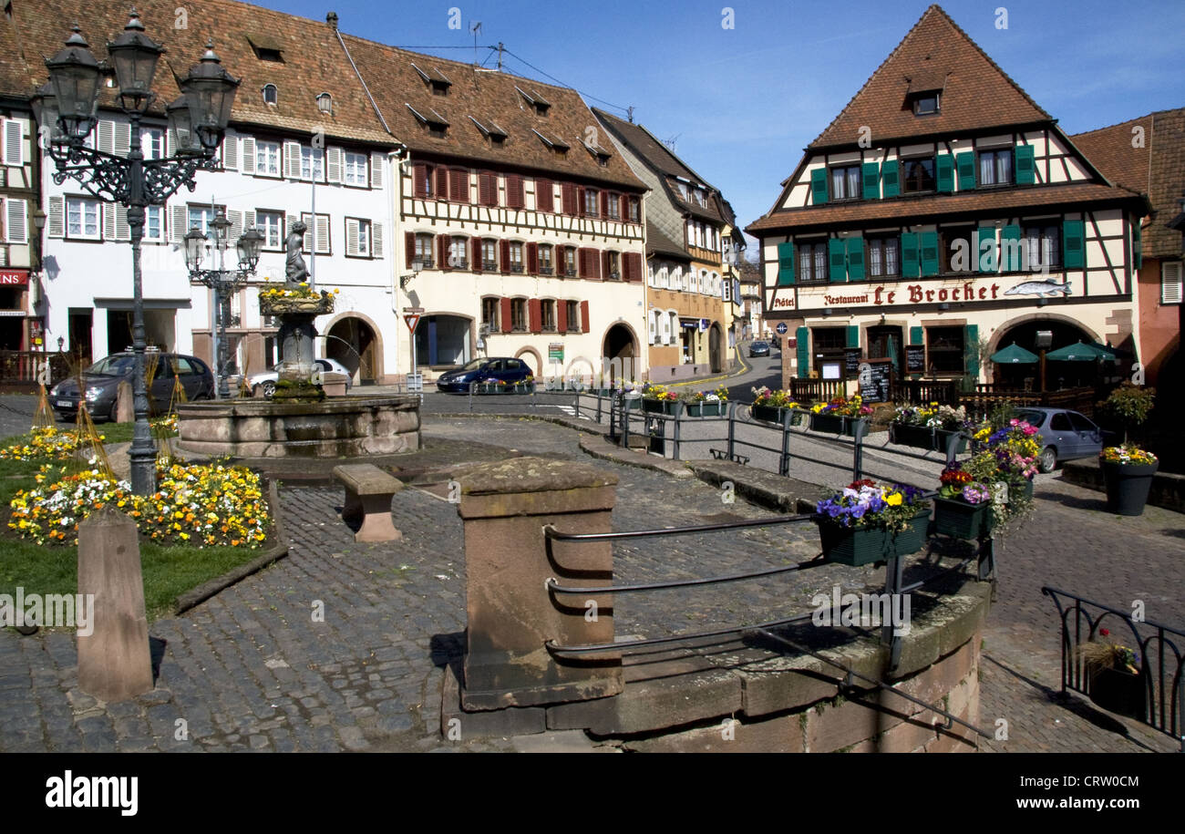 Place de la Mairie, Barr, Alsace, France Stock Photo
