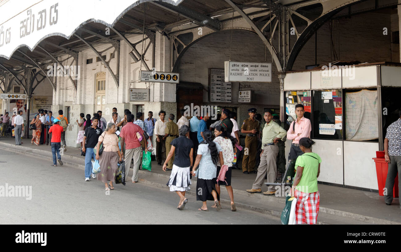 Passengers at Colombo Fort Railway Station Sri Lanka Stock Photo ...