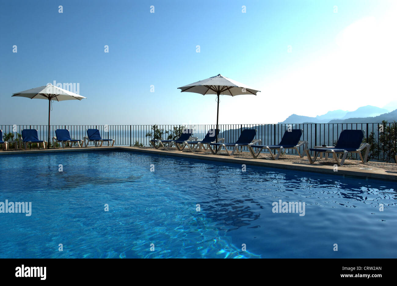 Exclusive Hotel Pool, Spain, Majorca Stock Photo