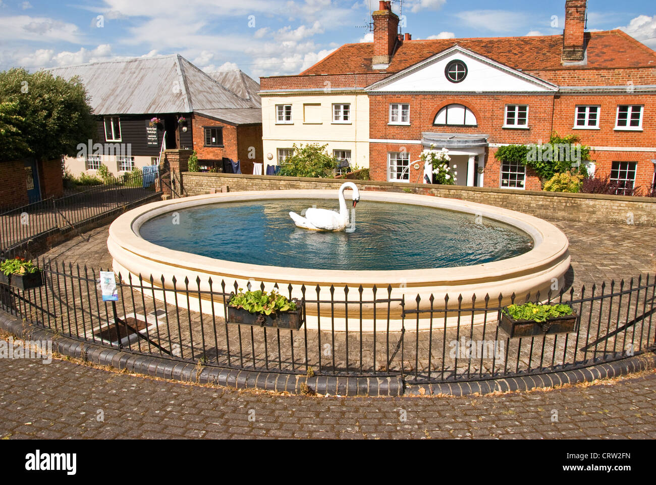 The Swan fountain Mistley Essex Stock Photo Alamy