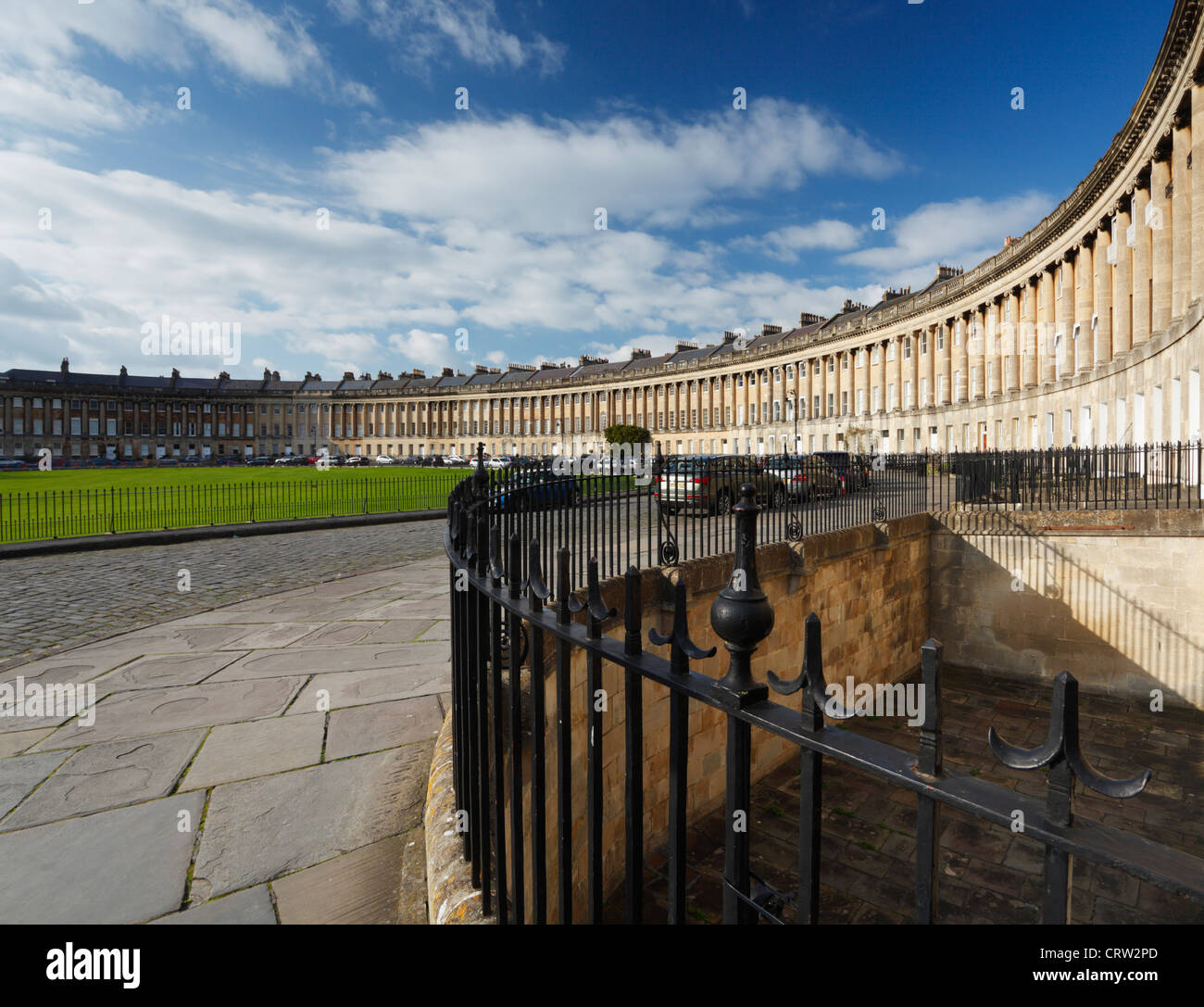 The Royal Crescent, Bath. Somerset, England, UK. Stock Photo