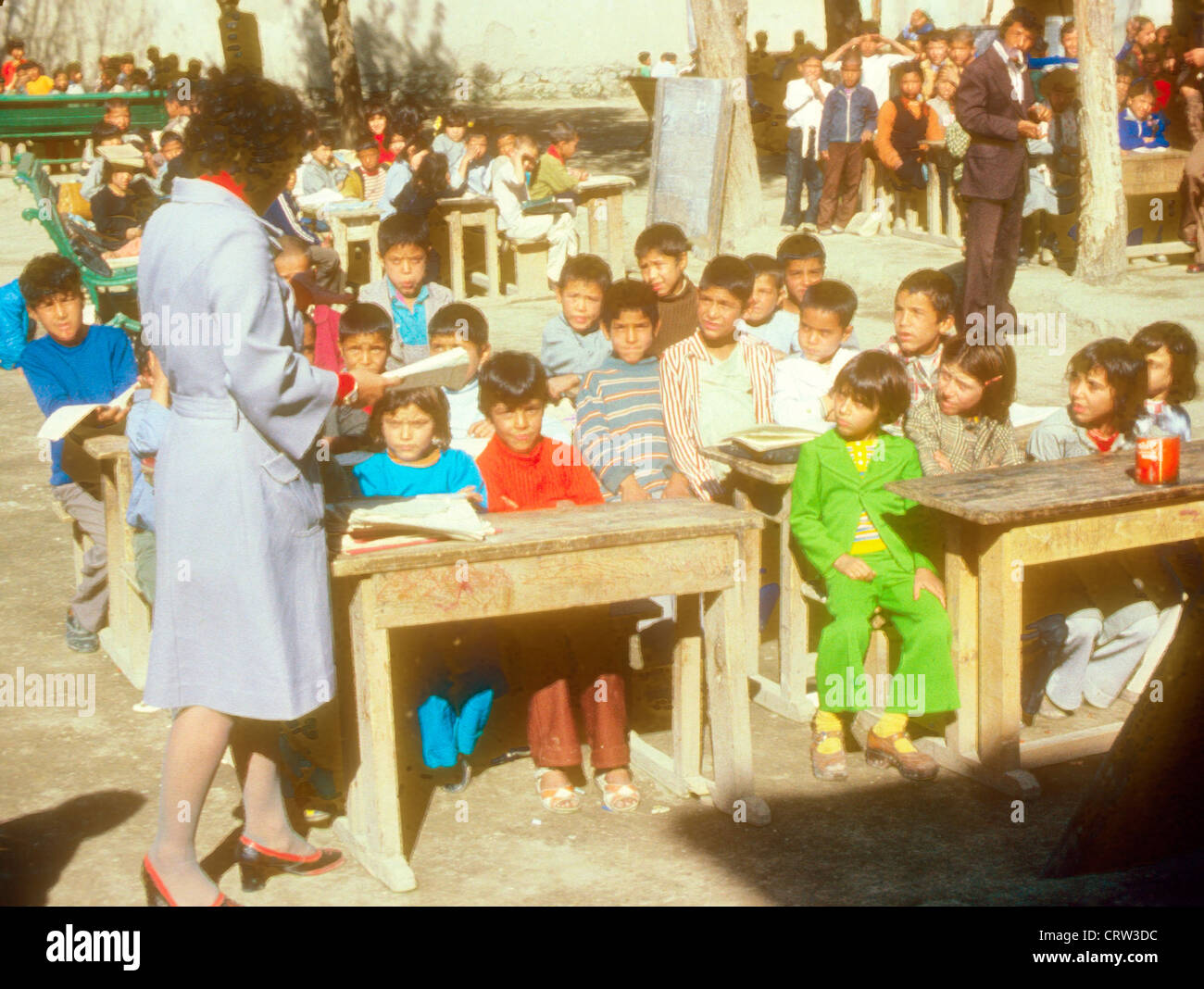 Children at school in afghanistan before the Soviet Invasion.  Stock Photo