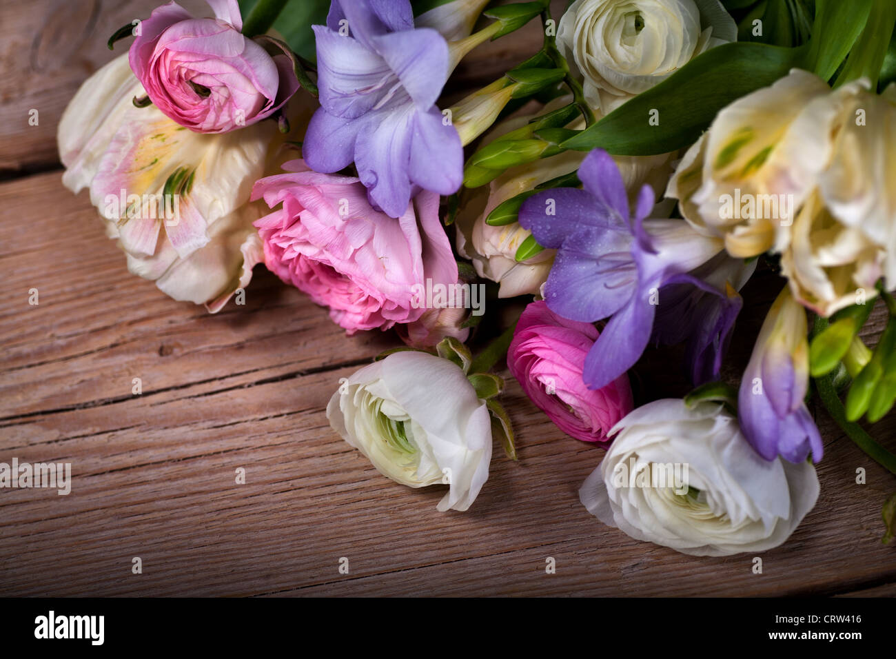 bunch of spring flowers Stock Photo