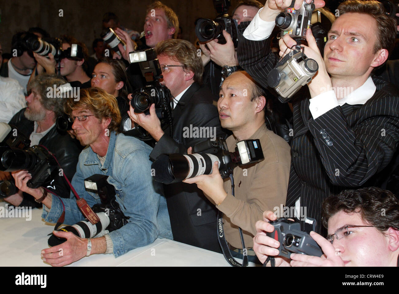 Photographers at the Miss Germany election in Duisburg Stock Photo