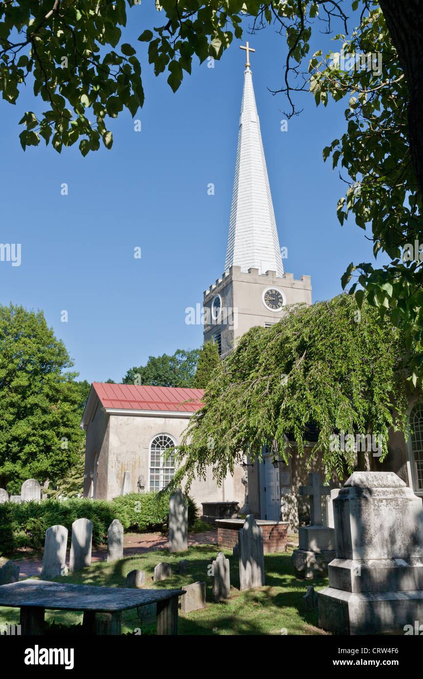 Immanuel Episcopal Church on the Green, built 1703, New Castle