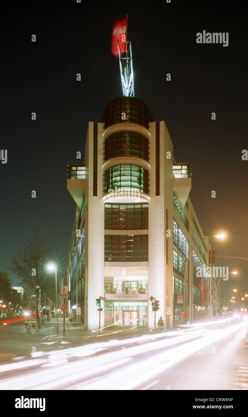 Willy Brandt Haus At Night Berlin Stock Photo 49110363 Alamy