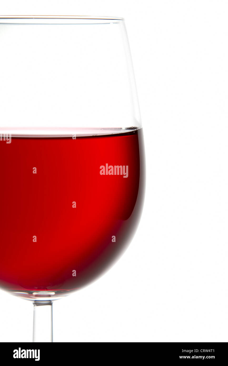Glass of red wine on white background Stock Photo - Alamy