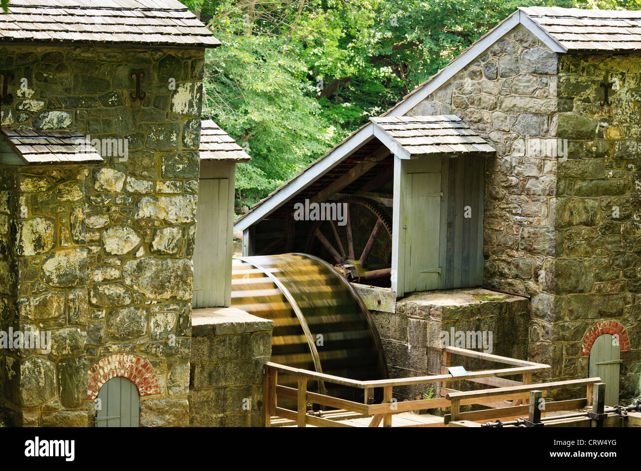 Birkenhead Mills, with water wheel, Hagley Gunpowder trail, du Pont beginnings, Wilmington