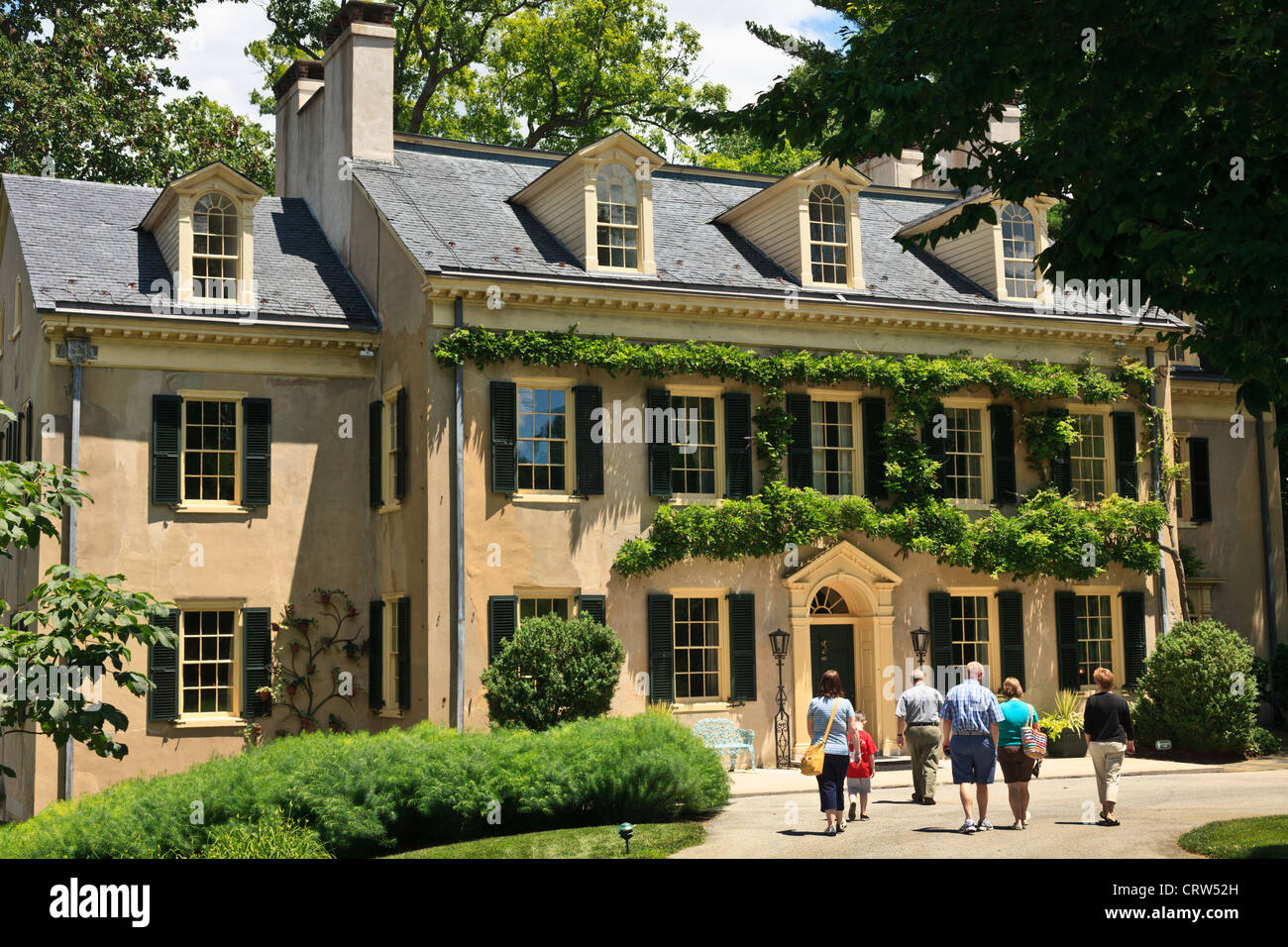 Eleutherian Mills, Du Pont family home, Wilmington, Delaware, on Brandywine River Stock Photo