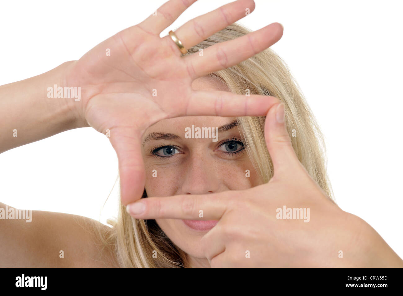 young woman with perspective Stock Photo