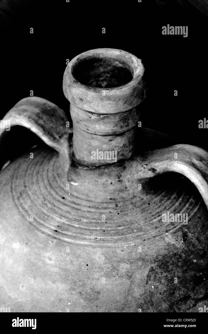 amphora in black and white Stock Photo
