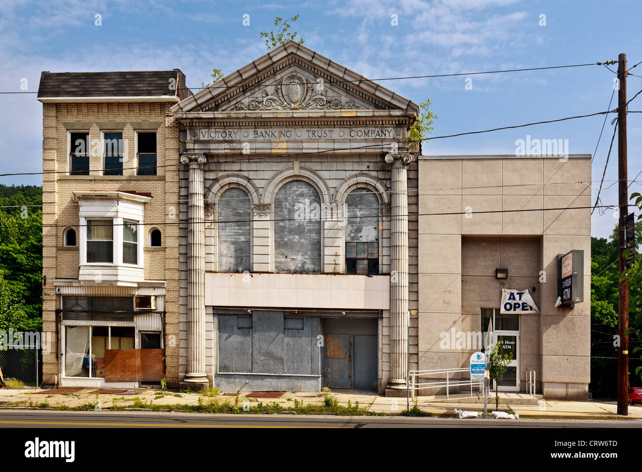 Abandoned businesses in Girardville, Pennsylvania, Schuylkill County Stock Photo