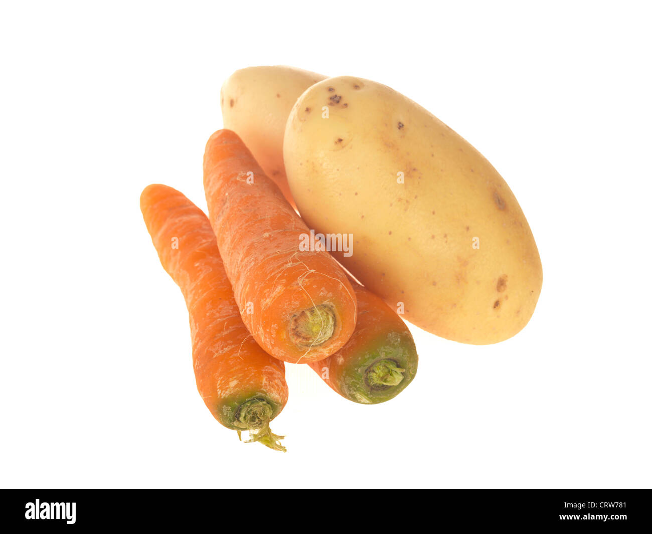 Potatoes and Carrots Stock Photo