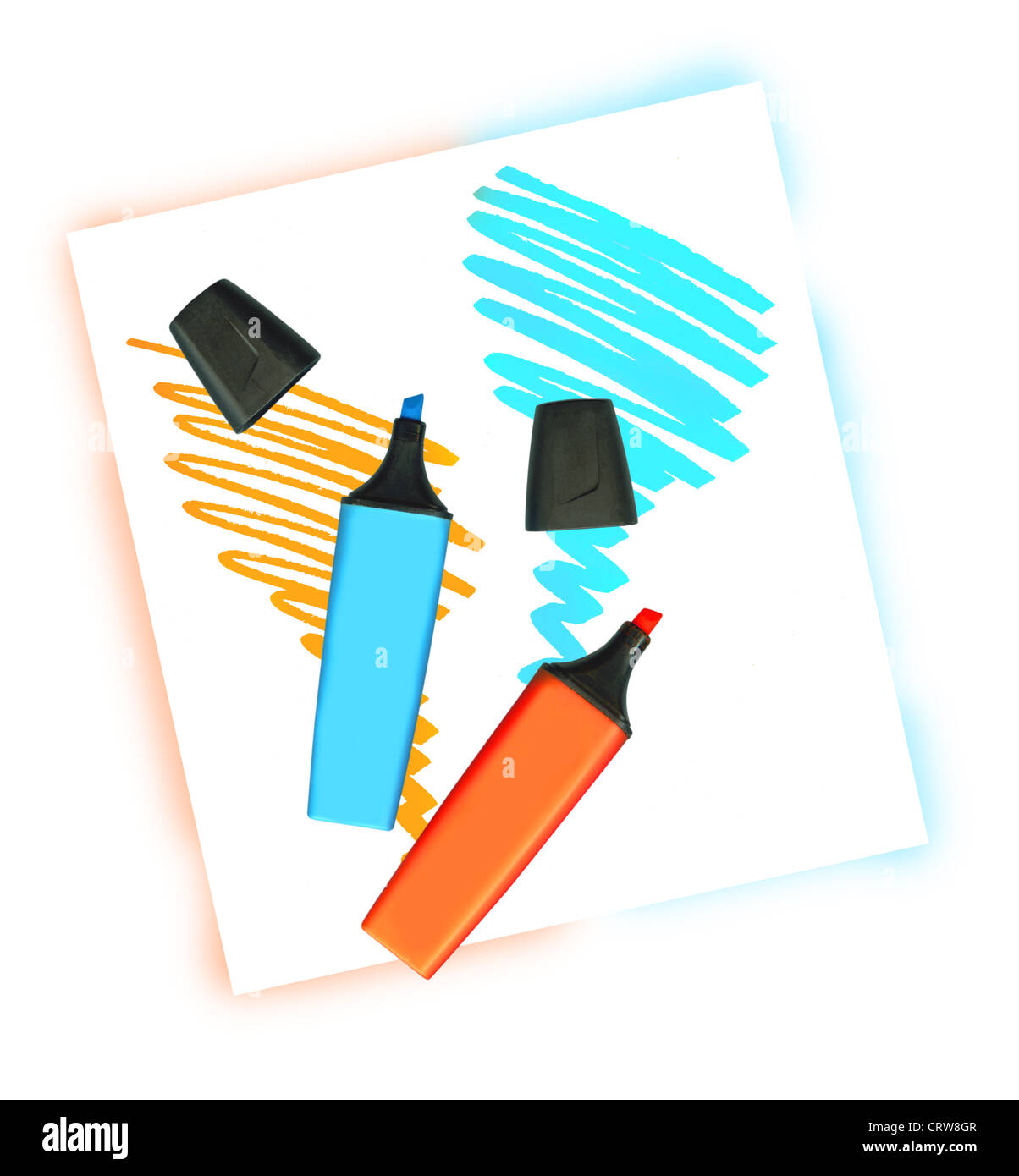 Two coloured markers Stock Photo - Alamy