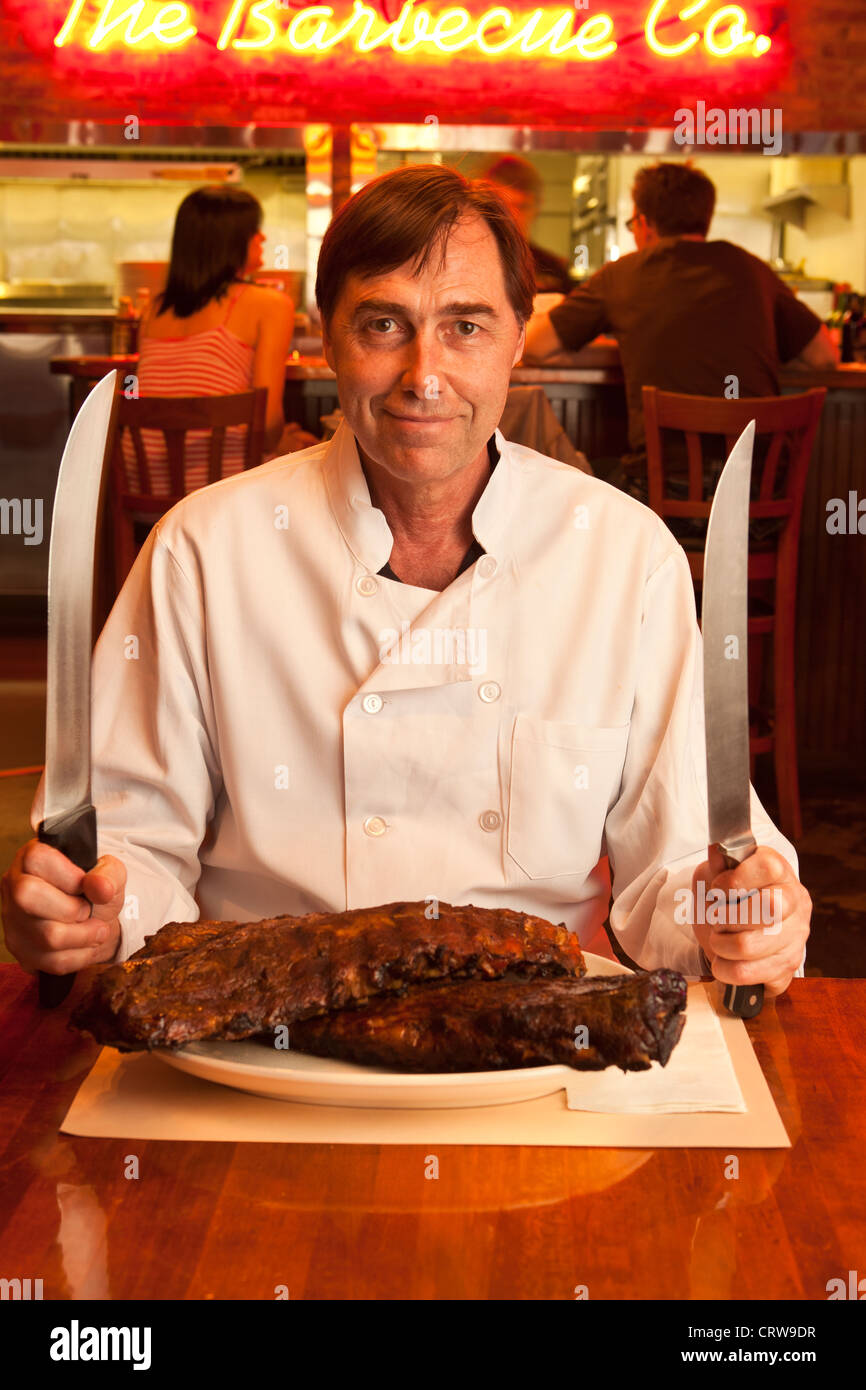 chef Gary Nielsen, The Barbecue Co., Carpinteria, California, United States of America Stock Photo