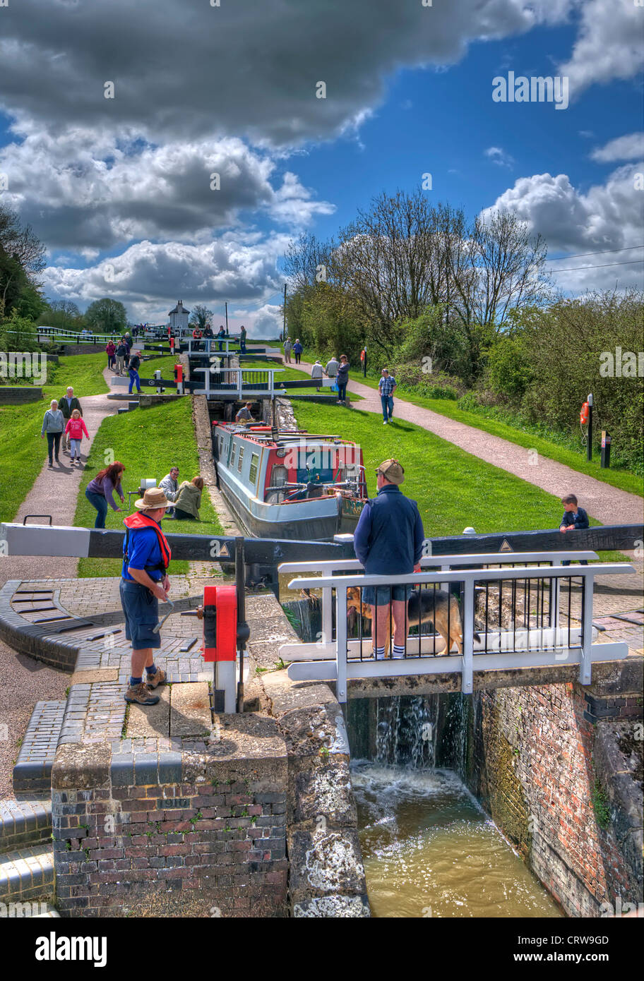 HDR of Foxton Locks, located on the Leicester line of the Grand Union  Canal, Leicestershire, England, UK Stock Photo - Alamy