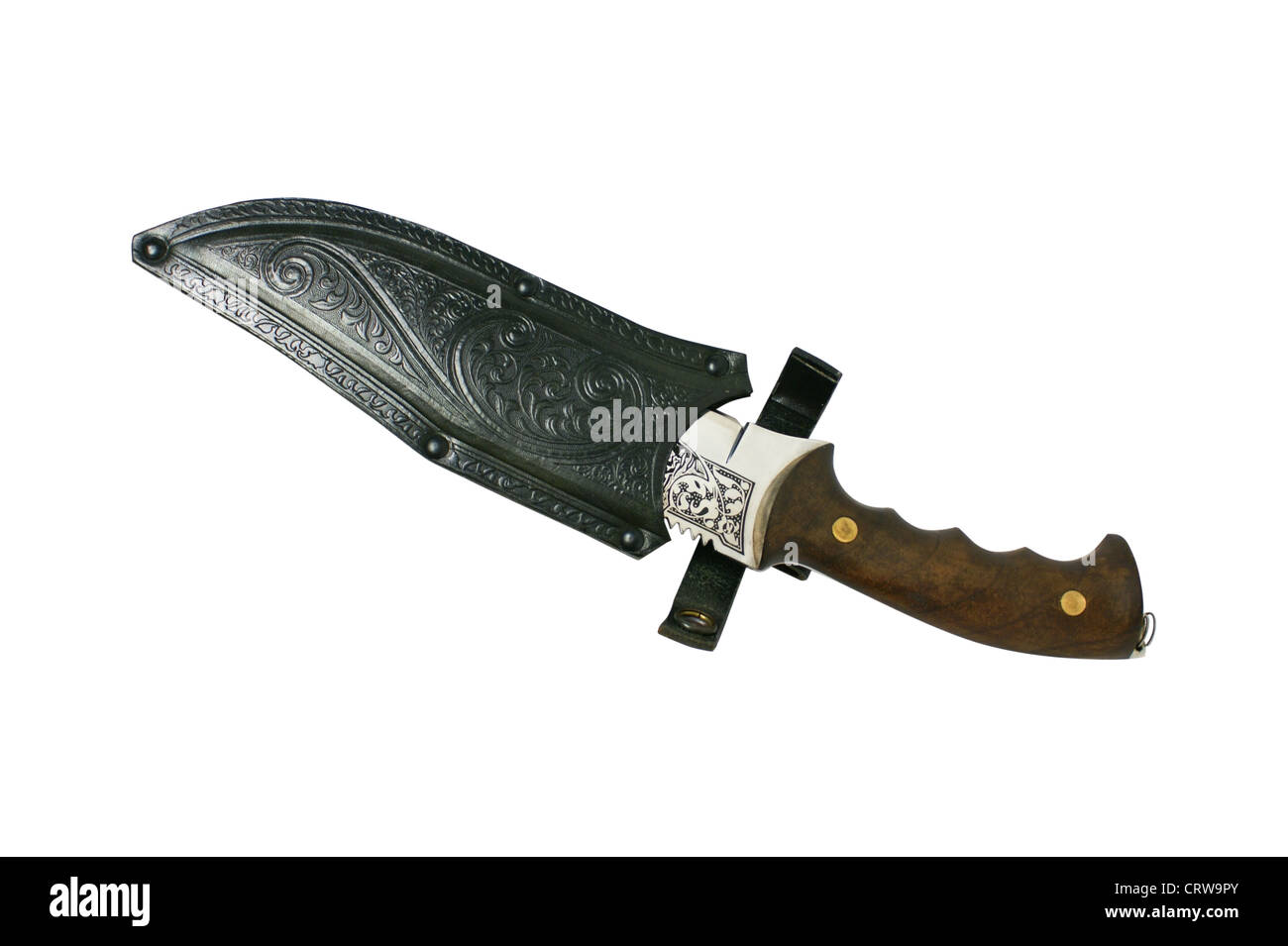 hunting knife in the sheath Stock Photo