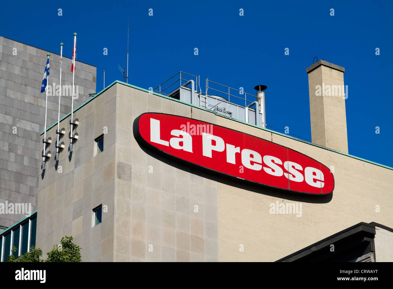 The offices of La Presse a French-language daily newspaper in Montreal, Quebec Stock Photo
